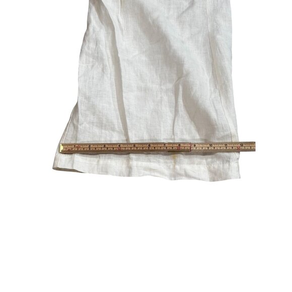 London Jean The Marisa Fit Womens White Linen Wide-Leg Pants Size 0 - Picture 12 of 12